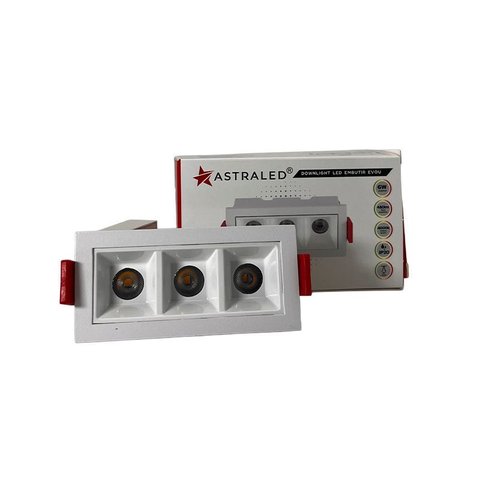 Spot Embutir Downlight Retang 6w 4000k 480lm 38º Ip20 Branco/branco-astraled