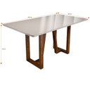 Ver imagem 2 de Conjunto Sala de Jantar Mesa Antonela 160x90cm Tampo Vidro/MDF com 6 Cadeiras Dalia