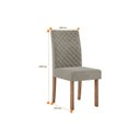 Ver imagem 3 de Conjunto Sala de Jantar Mesa Antonela 160x90cm Tampo Vidro/MDF com 6 Cadeiras Dalia