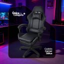 Ver imagem 3 de Cadeira Gamer Stillus Ergonômica com Apoio para Os Pés - Preto