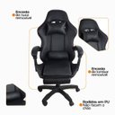 Ver imagem 6 de Cadeira Gamer Stillus Ergonômica com Apoio para Os Pés - Preto