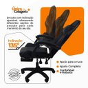 Ver mais imagens de Cadeira Gamer Stillus Ergonômica com Apoio para Os Pés - Preto
