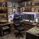 Ver imagem 1 de Cadeira Gamer Stillus Ergonômica com Apoio para Os Pés - Preto