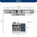 Ver imagem 3 de Cozinha Completa Modulada Americana com Vidro Reflecta 4 Peças Yescasa