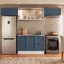 Ver imagem 1 de Cozinha Completa Modulada Americana com Vidro Reflecta 4 Peças Yescasa