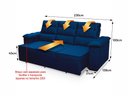 Ver imagem 3 de Sofá Retrátil Reclinável 4 Lugares com Molas 2,30m Quantum Suede Velut Azul - King House