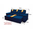 Ver imagem 3 de Sofá Retrátil Reclinável 4 Lugares com Molas 2,30m Quantum Suede Velut Azul - King House