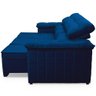Sofá Retrátil Reclinável 4 Lugares com Molas 2,30m Quantum Suede Velut Azul - King House - 5