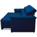 Ver imagem 5 de Sofá Retrátil Reclinável 4 Lugares com Molas 2,30m Quantum Suede Velut Azul - King House