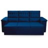 Sofá Retrátil Reclinável 4 Lugares com Molas 2,30m Quantum Suede Velut Azul - King House - 4