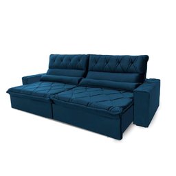 Sofá Retrátil/reclinável França 210cm Suede Velut com Molas no Assento - King House - 8