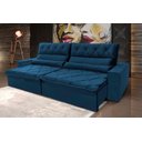 Ver imagem 2 de Sofá Retrátil/reclinável França 210cm Suede Velut com Molas no Assento - King House