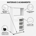Ver imagem 5 de Fruteira para Cozinha 3 Cestos 1 Porta 1 Gaveta com Rodízios Fortaleza Espresso Móveis