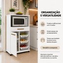 Ver imagem 6 de Fruteira para Cozinha 3 Cestos 1 Porta 1 Gaveta com Rodízios Fortaleza Espresso Móveis