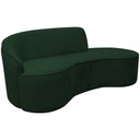 Ver imagem 1 de Sofá Curvo 02 Lugares 150cm Eron Veludo Verde - CasaePoltrona
