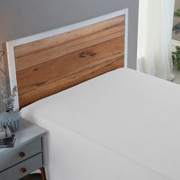 Roupa de Cama Solteiro Percal 200 Fios 100% Algodão Santista Lençol de Cima sem Elástico:branco - 3