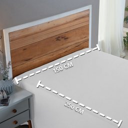 Roupa de Cama Solteiro Percal 200 Fios 100% Algodão Santista Lençol de Cima sem Elástico:branco - 5