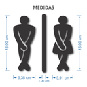 Ver imagem 6 de Placa Sinalização Banheiro Sanitário H,m/unissex Divertida