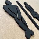 Ver imagem 3 de Placa Sinalização Banheiro Sanitário H,m/unissex Divertida