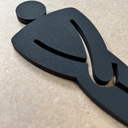 Ver imagem 4 de Placa Sinalização Banheiro Sanitário H,m/unissex Divertida