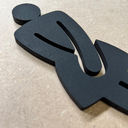 Ver imagem 5 de Placa Sinalização Banheiro Sanitário H,m/unissex Divertida