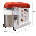 Ver imagem 2 de Batedeira Planetária 18L com Alavanca Standard 1cv Bivolt Maná Branco/Vermelho