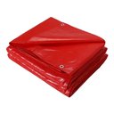 Ver imagem 2 de Lona Plástica Vermelha Impermeável 300 Micras Multiuso 5x5