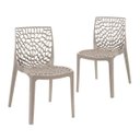 Ver imagem 1 de Kit 2 Cadeiras Gruvyer - Nude Multicolorido