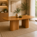 Ver imagem 1 de Mesa de Jantar Aracaju 1.80m Orgânica Premium Alto Padrão Laminado Cinamomo