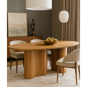 Mesa de Jantar Orgânica Premium Alto Padrão Laminado Cinamomo