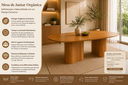 Ver imagem 3 de Mesa de Jantar Aracaju 1.80m Orgânica Premium Alto Padrão Laminado Cinamomo