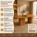 Ver imagem 4 de Mesa de Jantar Aracaju 1.80m Orgânica Premium Alto Padrão Laminado Cinamomo