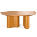 Ver imagem 4 de Mesa de Jantar Aracaju 1.80m Orgânica Premium Alto Padrão Laminado Cinamomo