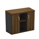 Ver imagem 1 de Armário baixo Credenza MARANELLO Nogal/Preto 1,20×0,45×0,75m - 1354