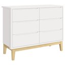 Ver imagem 1 de Cômoda Infantil 6 Gavetas Classic Branco Acetinado com Pés Natural ? Reller