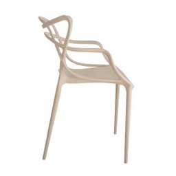 Kit 2 Cadeiras Allegra 100% Polipropileno Leve e Resistente:nude - 2