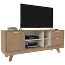 Ver imagem 6 de Rack para Tv até 65 Michigan com 2 Gavetas e 4 Nichos Pinho / Off White
