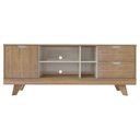 Ver imagem 3 de Rack para Tv até 65 Michigan com 2 Gavetas e 4 Nichos Pinho / Off White