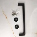 Ver imagem 7 de Kit Acessórios Banheiro Inox Toalheiro 30cm Papeleira de Chão Porta Papel Higiênico Pretos