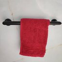 Ver imagem 3 de Kit Acessórios Banheiro Inox Toalheiro 30cm Papeleira de Chão Porta Papel Higiênico Pretos