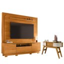 Ver imagem 1 de Estante Home Theater Nilo com Pés Cinamomo com Aparador Estoril Cinamomo Off White - Madetec