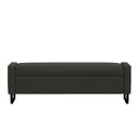Ver imagem 3 de Recamier Bau Paris Base de Metal 1,20m Linho Preto - Inova Decorações