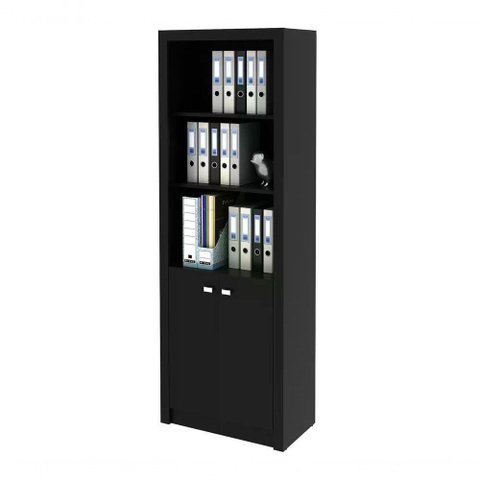 Armário Para Escritório Me4110 Preto Tecno Mobili Preto