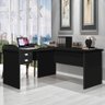 Mesa Escrivaninha para Computador em L C/ 2 Gavetas - J&A Taurus - Preto - 1