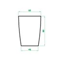 Ver imagem 4 de Vaso Planta Grande 80X60 Moderno Trapézio Polietileno BGPLASTICOS V880 MARROM CHOCOLATE 020