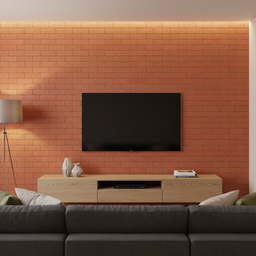 Revestimento Tijolinho de Concreto Brick - Rosso Mineral M² - 3