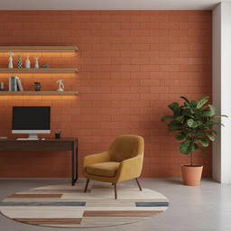 Revestimento Tijolinho de Concreto Brick - Rosso Mineral M² - 4