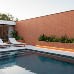 Revestimento Tijolinho de Concreto Brick - Rosso Mineral M² - 7