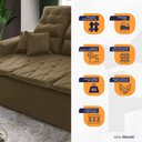 Ver imagem 4 de Sofá Retrátil e Reclinável 180cm Suede com Molas Espirais Europa King House