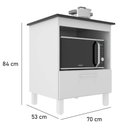 Ver imagem 3 de Balcão para Cooktop Standart 4 Bocas 1 Porta Mdp J Carvalho